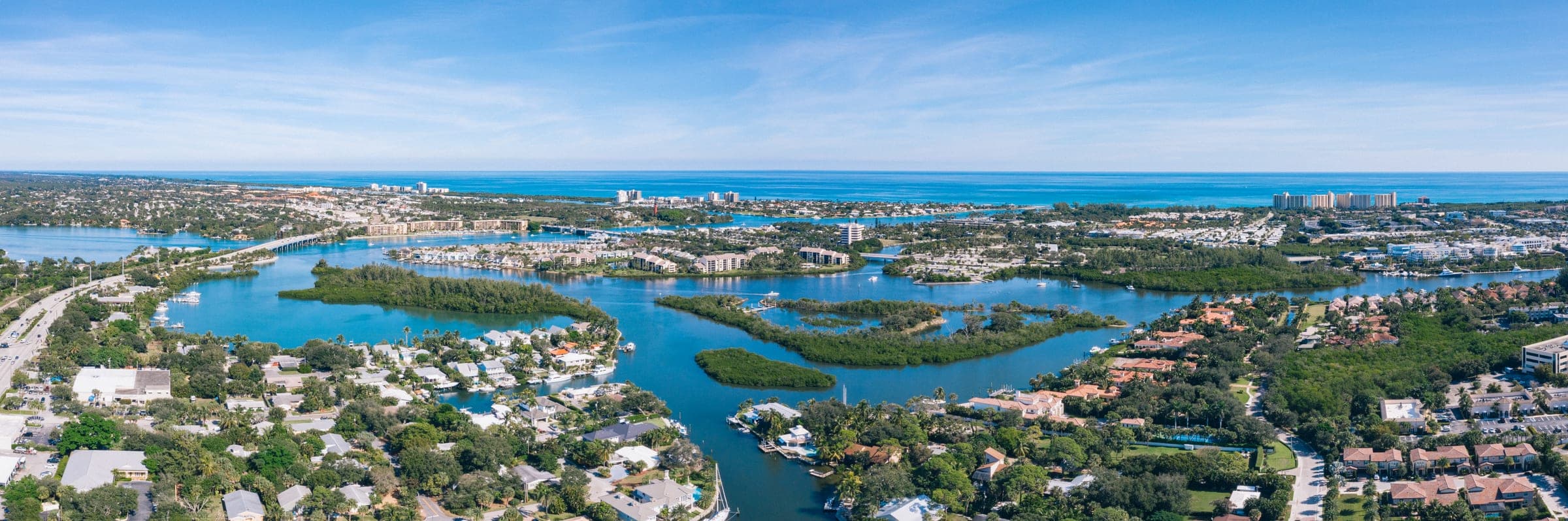 Aerial view of Jupiter, Florida — Hobgood Construction service area